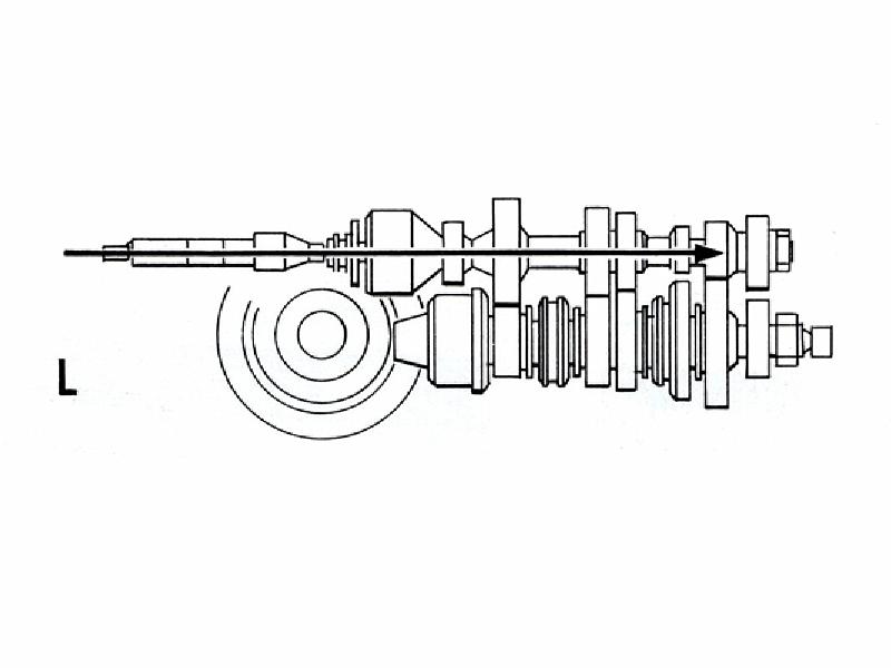 gang0.jpg - 4-Gang-Getriebe 353 und 353WKraftübertragung: Schaltstellung Leerlauf